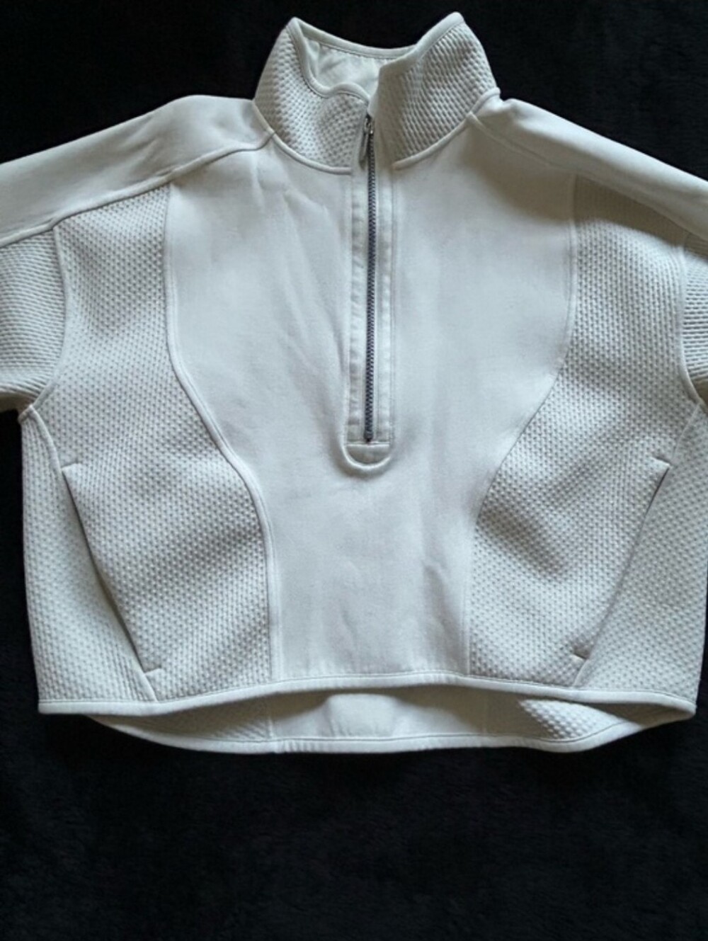 Lululemon Mixed Fabric Half-Zip Pullover Size Small Bone Buttery Soft - Picture 6 of 7